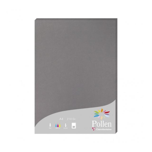 Clairefontaine - Pollen papel para impresora de inyección de tinta A4 (210x297 mm) 25 hojas Gris
