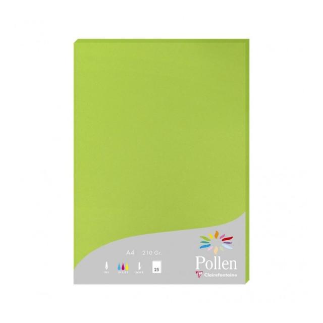 Clairefontaine - Pollen papel para impresora de inyección de tinta A4 (210x297 mm) 25 hojas Verde - 3329680242157