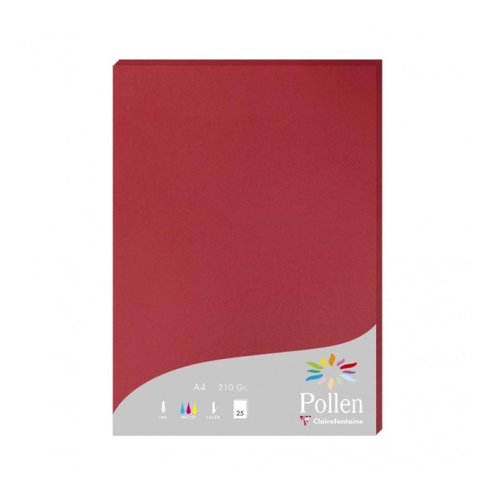 Clairefontaine - Pollen papel para impresora de inyección de tinta A4 (210x297 mm) 25 hojas Rojo