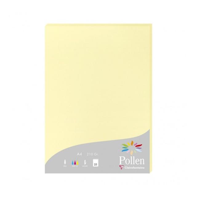 Clairefontaine - Pollen papel para impresora de inyección de tinta A4 (210x297 mm) 25 hojas Amarillo