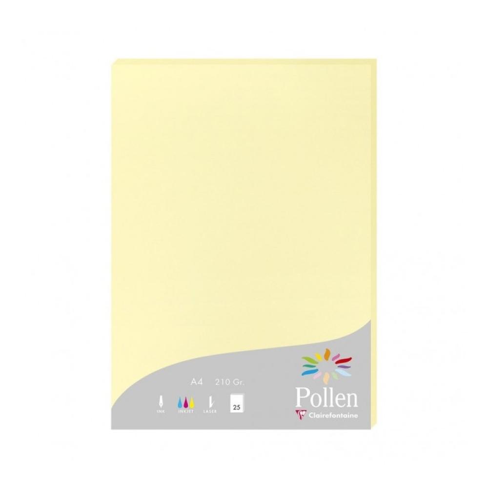 Clairefontaine - Pollen papel para impresora de inyección de tinta A4 (210x297 mm) 25 hojas Amarillo
