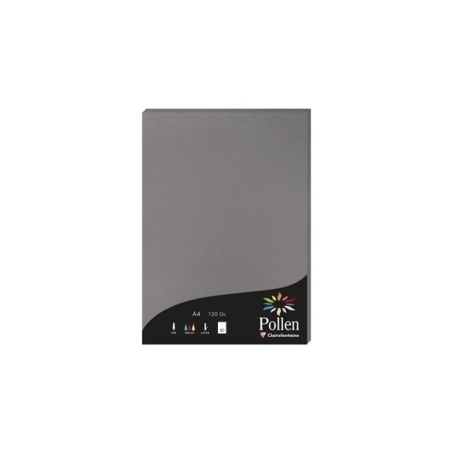 Clairefontaine - PAPEL CLAIREFONTAINE POLLEN A4 50h GRIS - 4283C