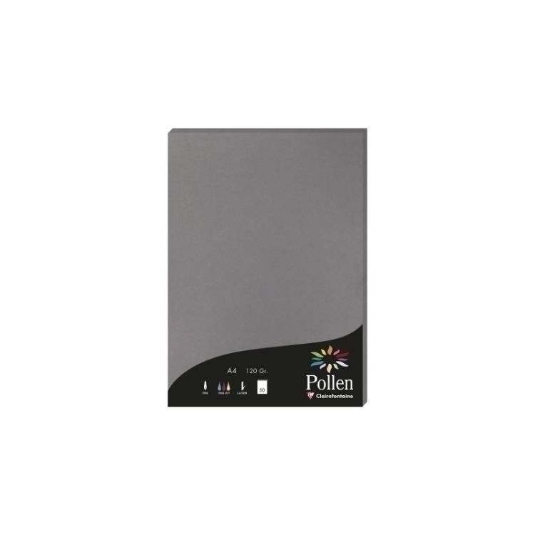 Clairefontaine - PAPEL CLAIREFONTAINE POLLEN A4 50h GRIS - 4283C