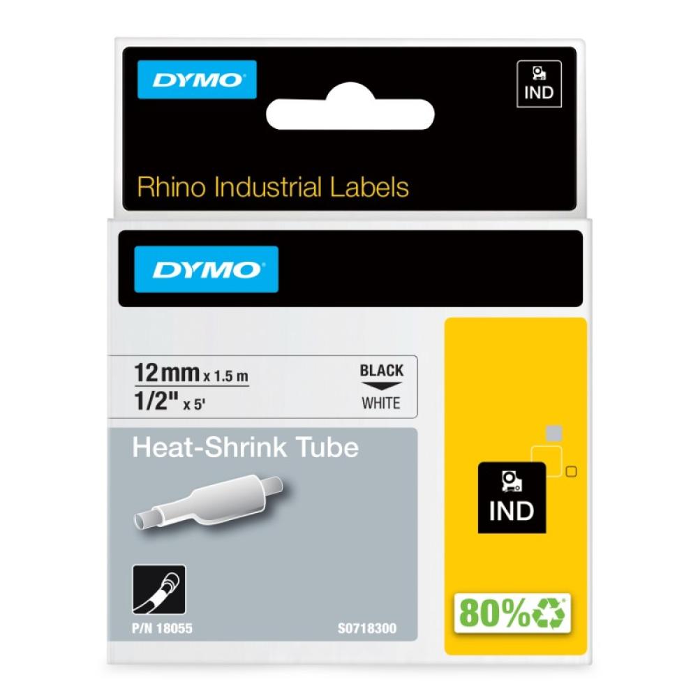 DYMO - Etiquetas para tubos termorretráctiles IND- 12mm x1,5m