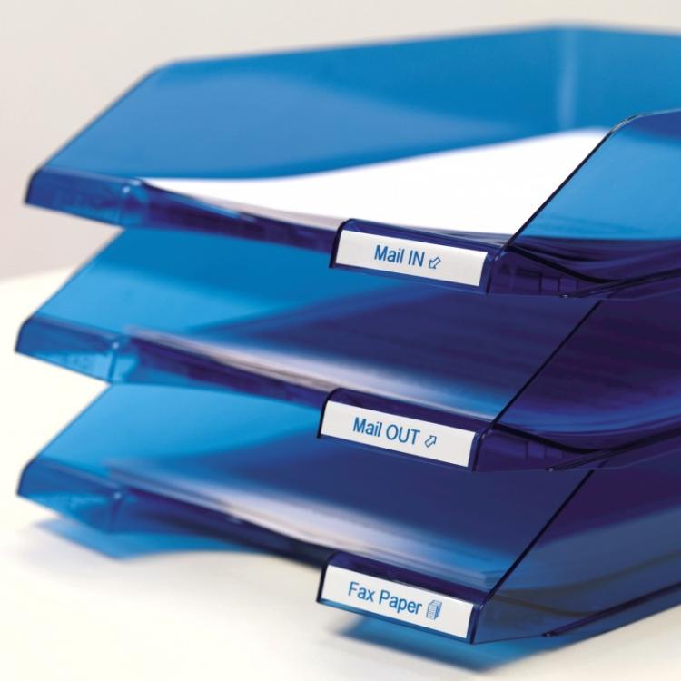 DYMO - D1 etiquetas auténticas / impresión azul sobre fondo blanco / 9 mm × 7 m / etiquetas autoadhesivas para etiquetadoras Lab