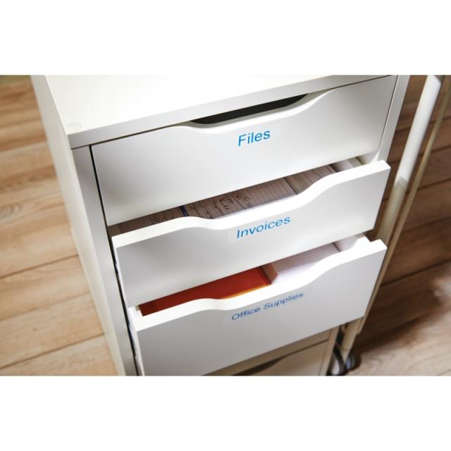 DYMO - D1 etiquetas auténticas / impresión azul sobre fondo blanco / 9 mm × 7 m / etiquetas autoadhesivas para etiquetadoras Lab