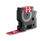 DYMO - Rhino Etiquetas industriales de vinilo / 19 mm x 5,5 m / Impresión blanca sobre rojo / Autoadhesivas / Para rotuladoras R
