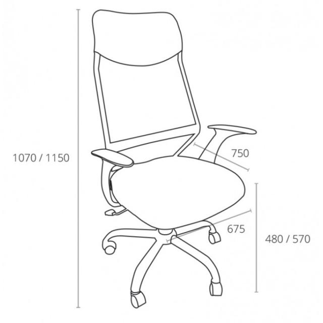 Archivo 2000 - 6492 NE silla de oficina y de ordenador Asiento acolchado Respaldo de malla