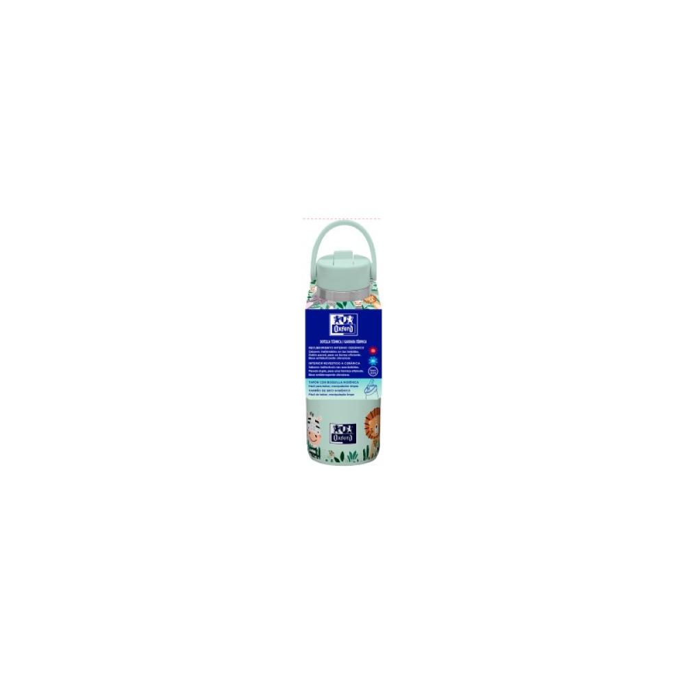Oxford - 400181341 bidón de agua Uso diario 350 ml Acero inoxidable Verde claro, Multicolor