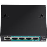Trendnet - TE-FP051 switch No administrado Fast Ethernet (10/100) Energía sobre Ethernet (PoE) Negro