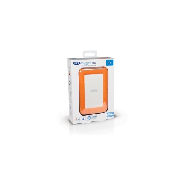 LaCie - Rugged Mini disco duro externo 2 TB 5400 RPM Micro-USB B 3.2 Gen 1 (3.1 Gen 1) Naranja, Plata