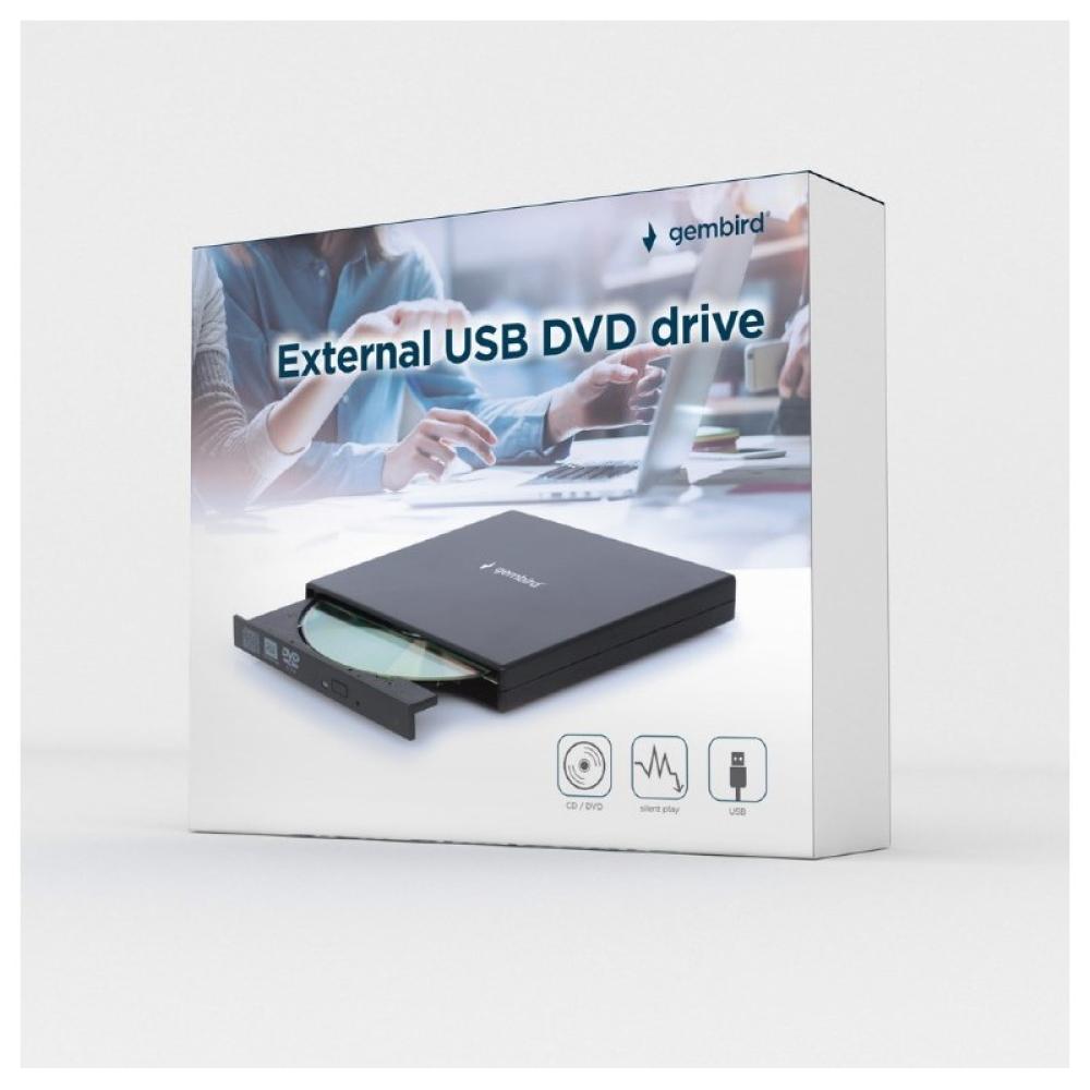 Gembird - DVD-USB-04 unidad de disco óptico DVD±RW Negro