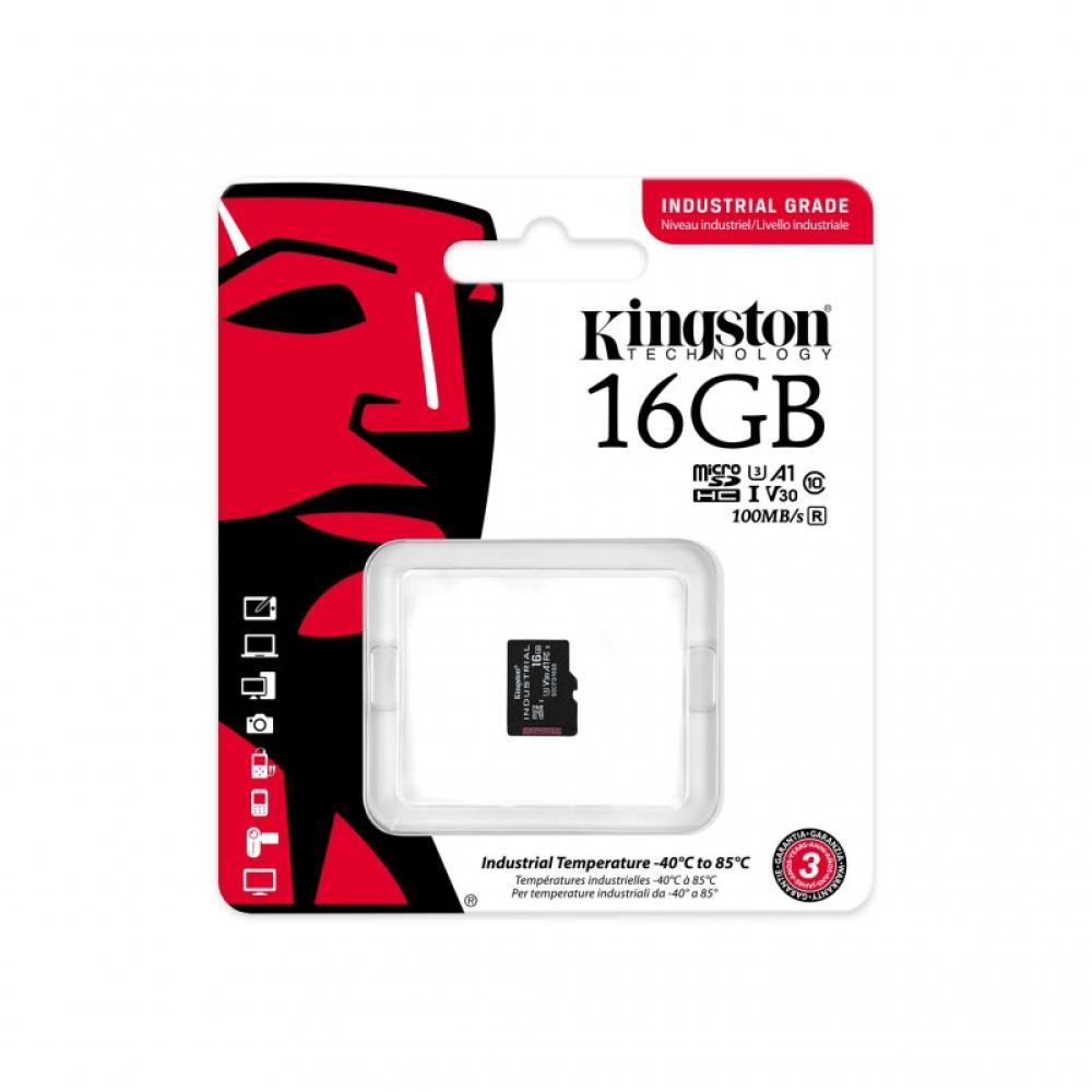 Kingston Technology - Tarjeta 16GB microSDHC Industrial C10 A1 pSLC paquete individual sin adaptador