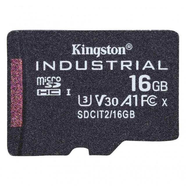 Kingston Technology - Tarjeta 16GB microSDHC Industrial C10 A1 pSLC paquete individual sin adaptador
