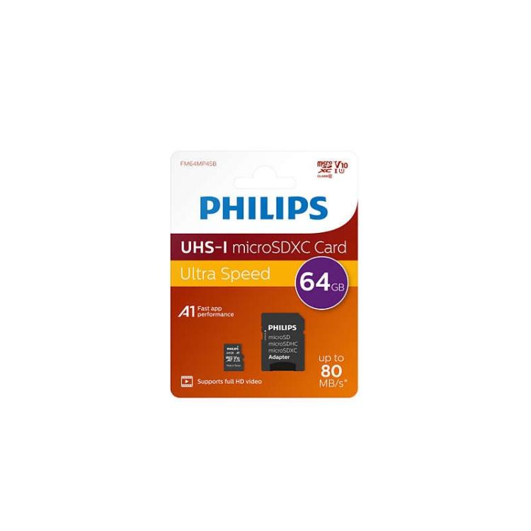 Philips - FM64MP45B/00 memoria flash 64 GB MicroSDXC UHS-I Clase 10