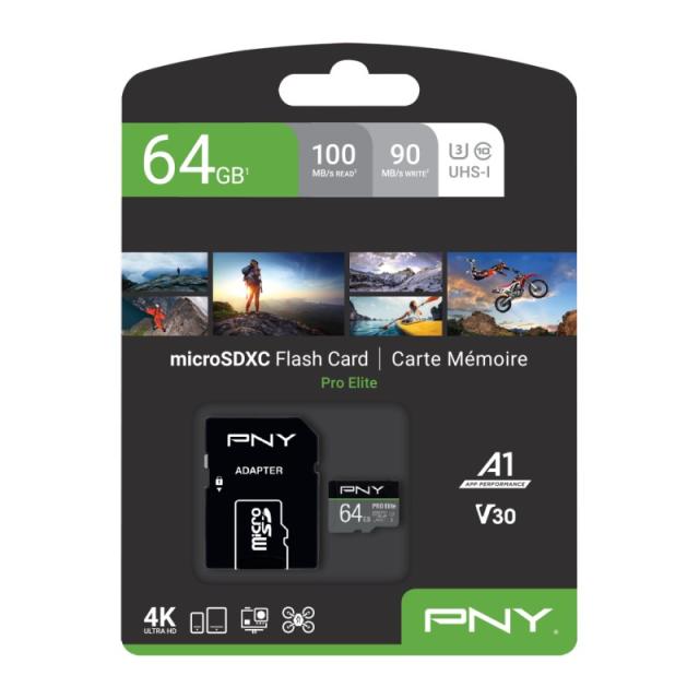 PNY - PRO Elite 64 GB MicroSDXC UHS-I Clase 10