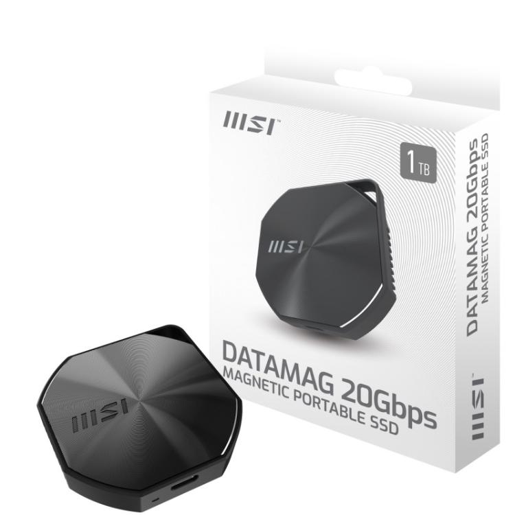 MSI - DATAMAG 20GBPS 1TB unidad externa de estado sólido USB Tipo C USB 3.2 Gen 2x2 Negro