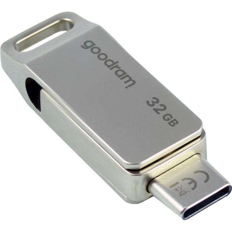 Goodram - ODA3 unidad flash USB 32 GB USB Type-A / USB Type-C 3.2 Gen 1 (3.1 Gen 1) Plata