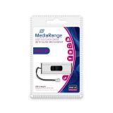 MediaRange - MR917 unidad flash USB 64 GB USB tipo A 3.2 Gen 1 (3.1 Gen 1) Negro, Plata
