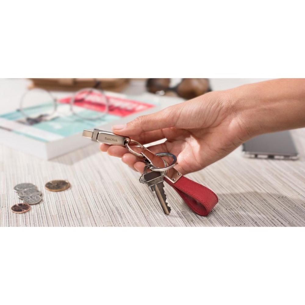 SanDisk - Ultra Dual Drive Luxe unidad flash USB 512 GB USB Type-A / USB Type-C 3.2 Gen 1 (3.1 Gen 1) Acero inoxidable