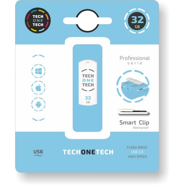 TECH ONE TECH - TEC3003-32 unidad flash USB 32 GB USB tipo A 2.0 Blanco