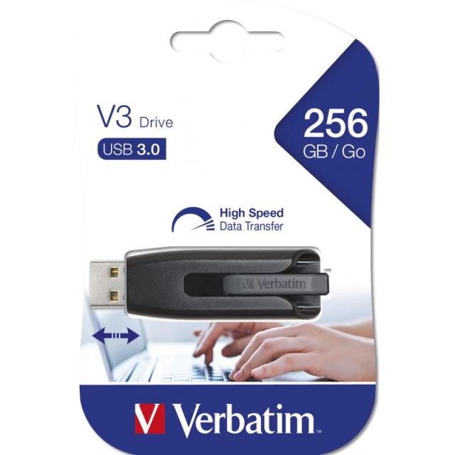 Verbatim - V3 - Unidad USB 3.0 256 GB - Negro