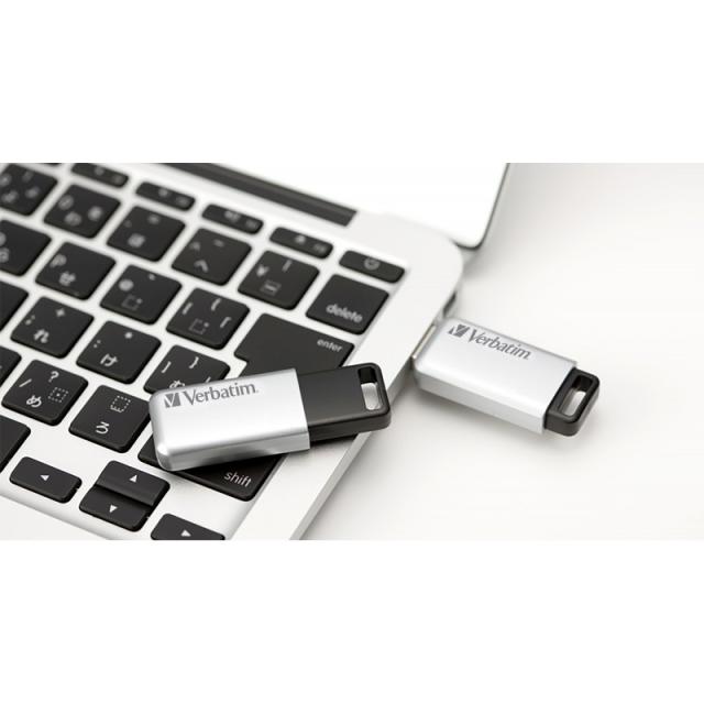 Verbatim - Secure Pro - Unidad USB 3.0 de 64 GB - Plata