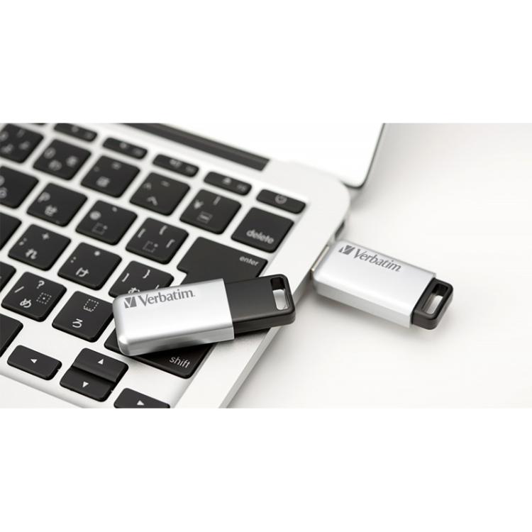 Verbatim - Secure Pro - Unidad USB 3.0 de 64 GB - Plata