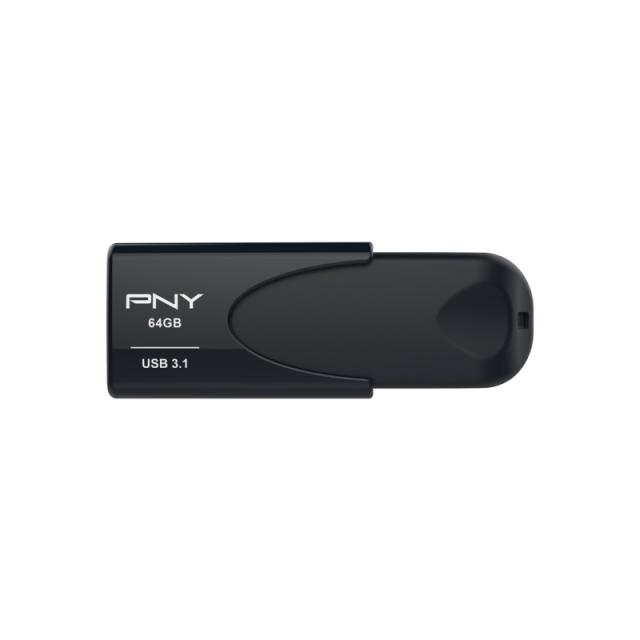 PNY - Attaché 4 unidad flash USB 64 GB USB tipo A 3.2 Gen 1 (3.1 Gen 1) Negro
