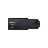PNY - Attaché 4 unidad flash USB 64 GB USB tipo A 3.2 Gen 1 (3.1 Gen 1) Negro