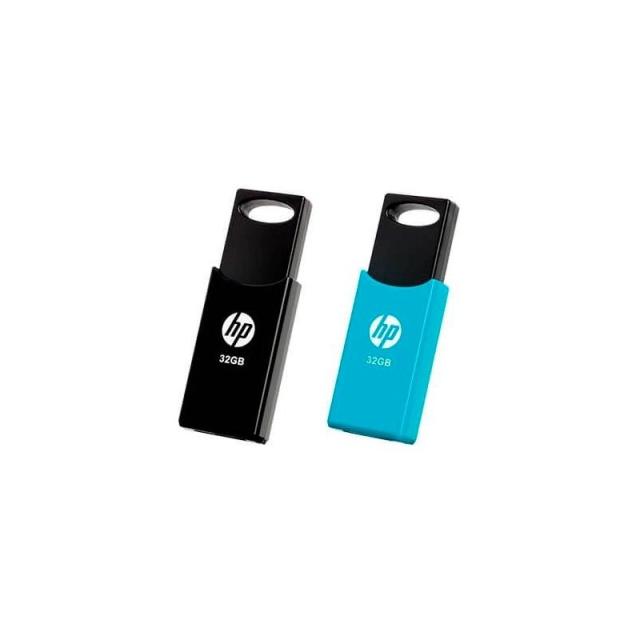 HP - PENDRIVE HP 32GB USB 2.0 V212W NEGRO/AZUL PACK 2