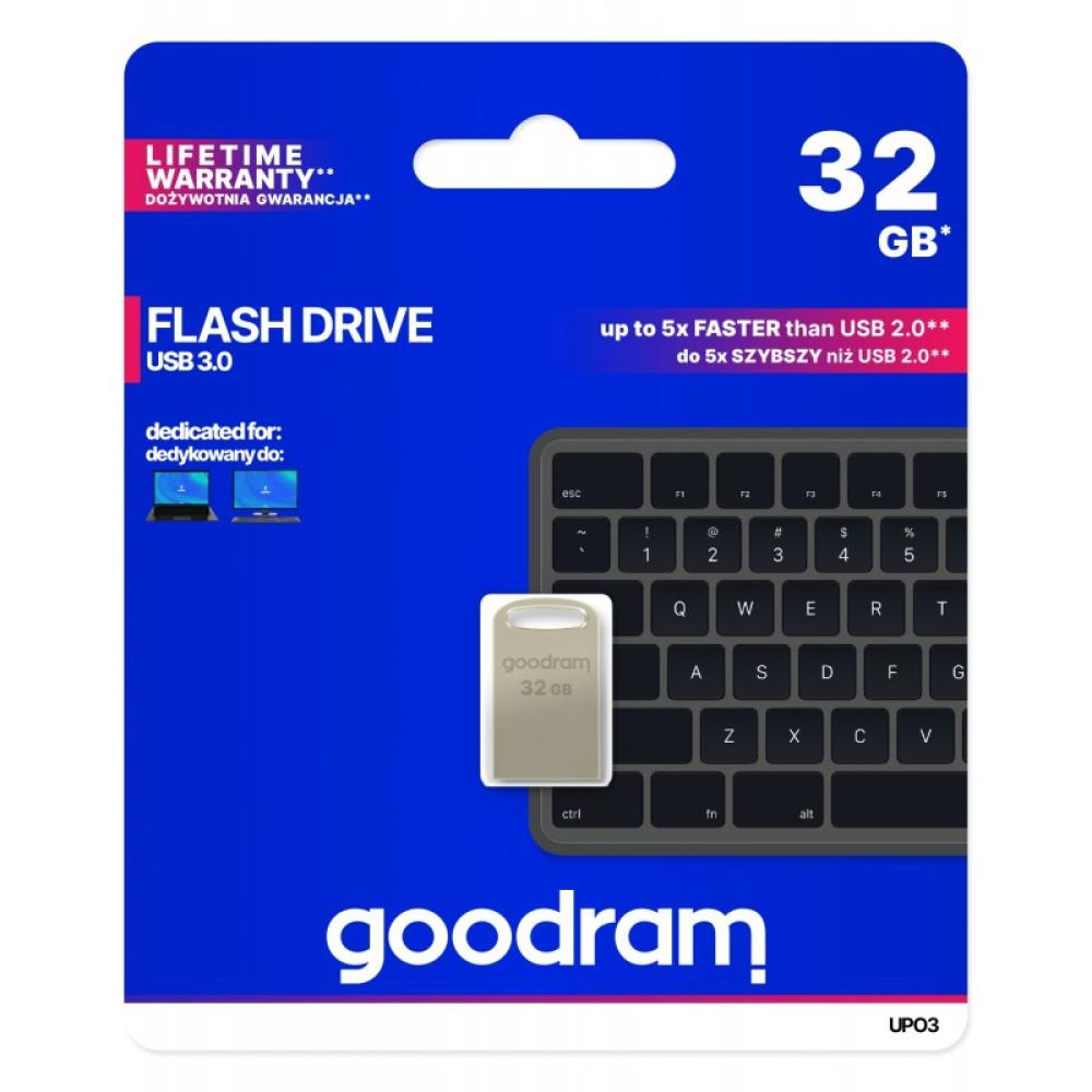 Goodram - UPO3 unidad flash USB 32 GB USB tipo A 3.2 Gen 1 (3.1 Gen 1) Plata