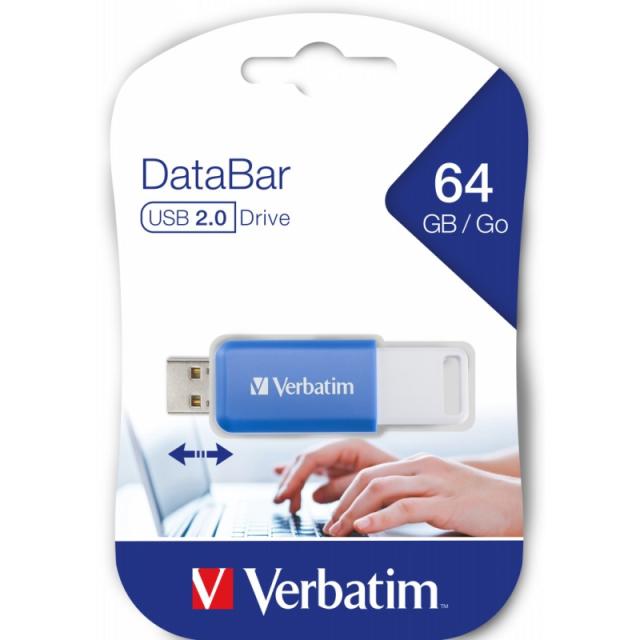 Verbatim - V DataBar unidad flash USB 64 GB USB tipo A 2.0 Azul