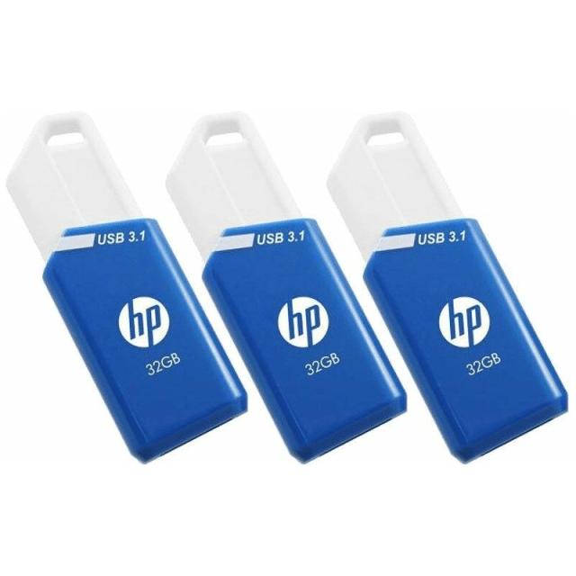 HP - x755w Triple Pack unidad flash USB 32 GB USB tipo A 3.2 Gen 1 (3.1 Gen 1) Azul, Blanco