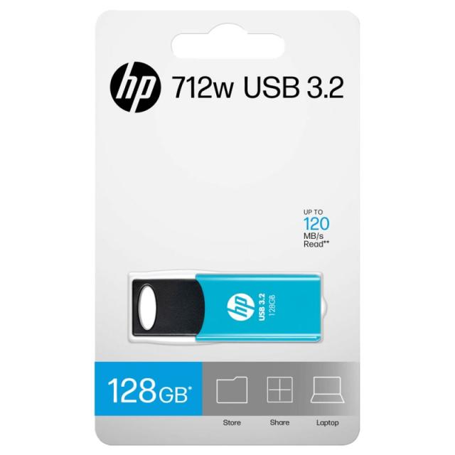 HP - 712w unidad flash USB 128 GB USB tipo A 3.2 Gen 1 (3.1 Gen 1) Azul