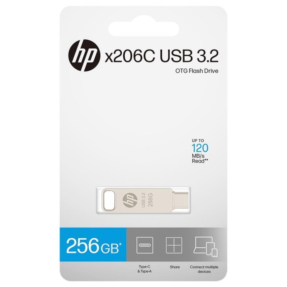 PNY - HP x206C unidad flash USB 256 GB USB Type-A / USB Type-C 3.2 Gen 1 (3.1 Gen 1) Plata