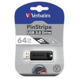 Verbatim - PinStripe 3.0 - Unidad USB 3.0 de 64 GB ? - Negro