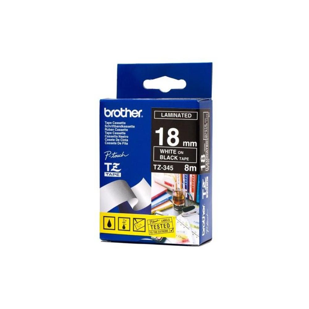 Brother - TZ-345 cinta para impresora de etiquetas Blanco sobre negro