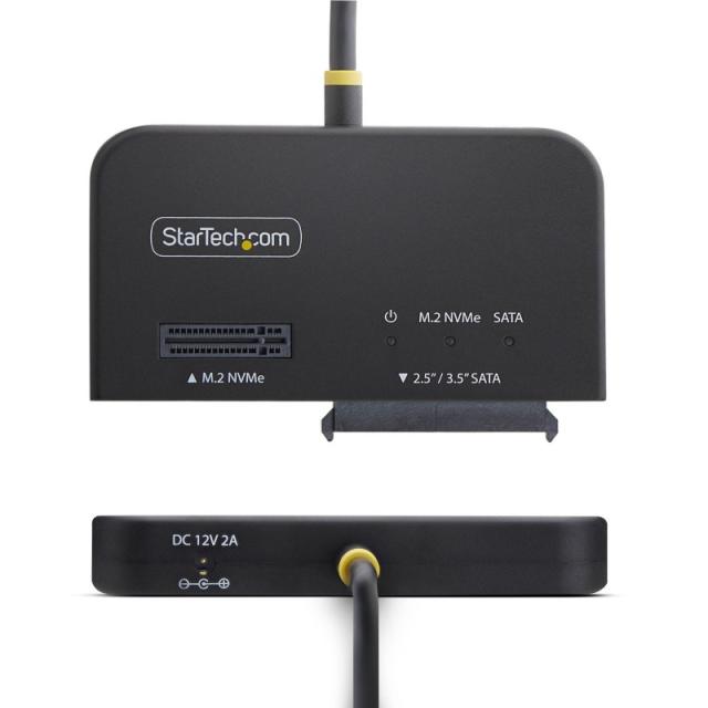 StarTech.com - Adaptador USB-C/USB-A a NVMe M.2 y SATA 2.5/3.5in 10Gbps - Lector de SSD Externo - Sin Herramientas - B+M/M-Key