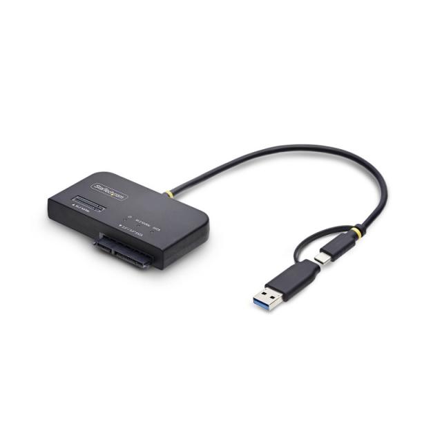 StarTech.com - Adaptador USB-C/USB-A a NVMe M.2 y SATA 2.5/3.5in 10Gbps - Lector de SSD Externo - Sin Herramientas - B+M/M-Key