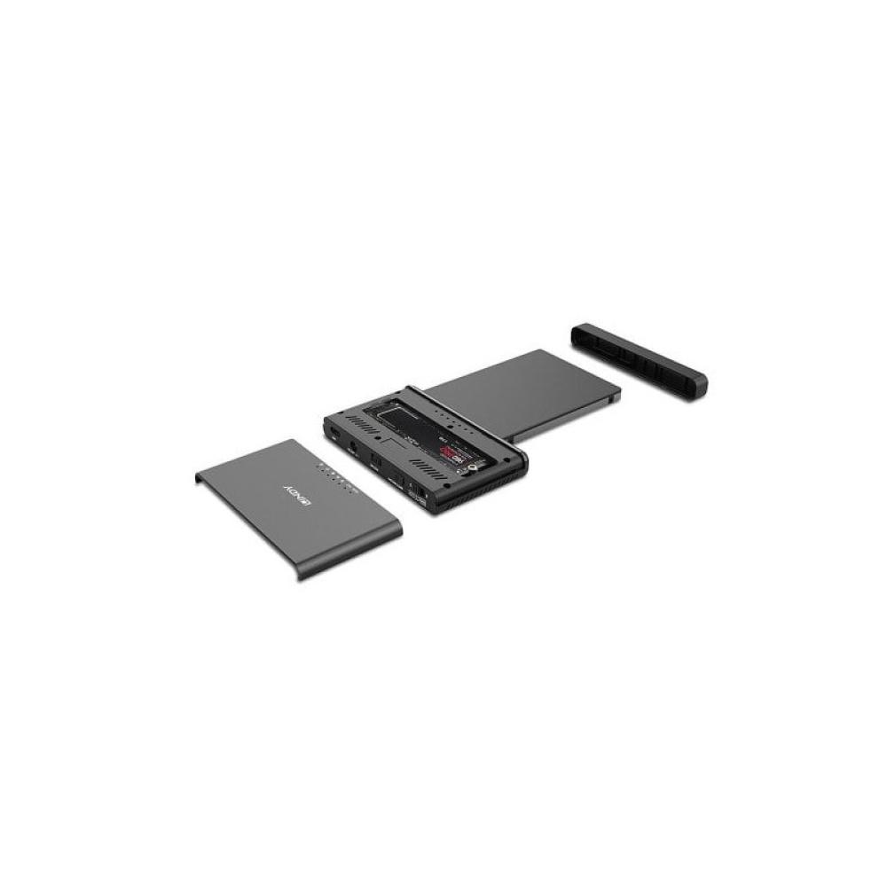 Lindy - 43359 base de conexión para disco duro USB 3.2 Gen 2 (3.1 Gen 2) Type-C Negro