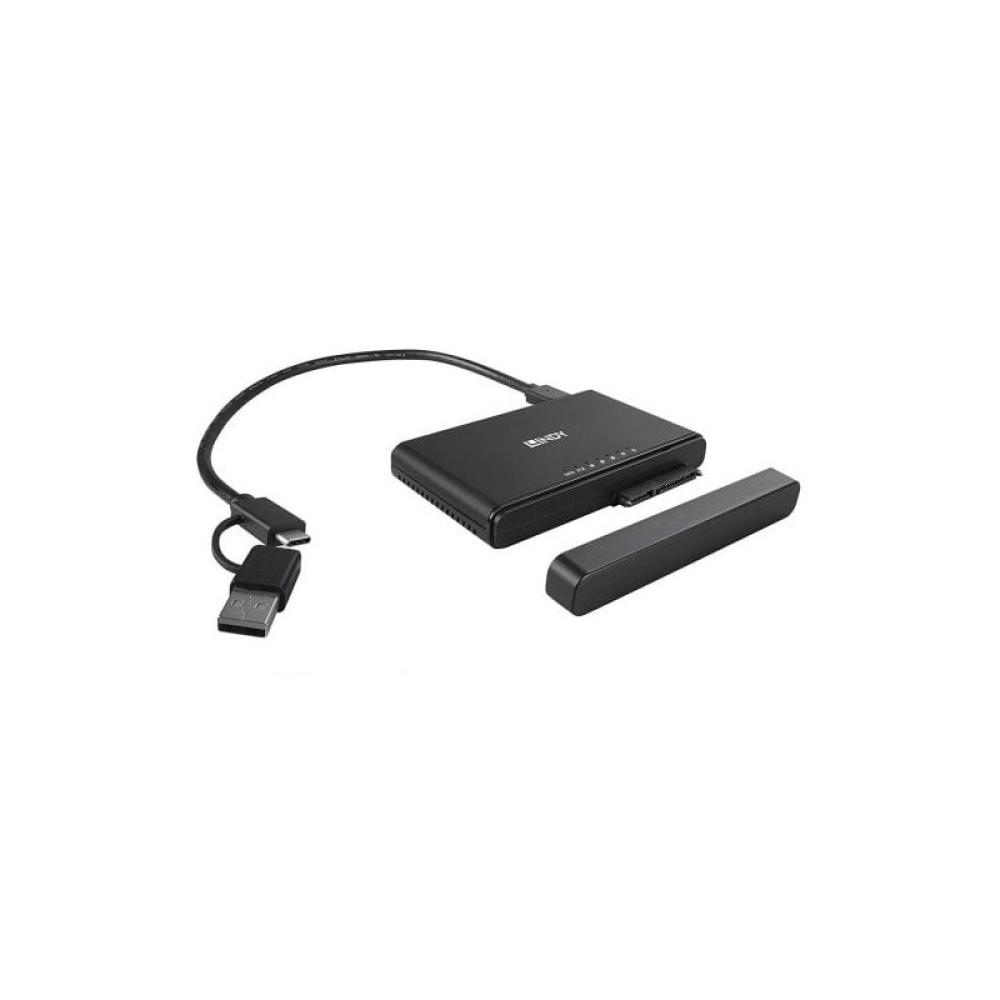 Lindy - 43359 base de conexión para disco duro USB 3.2 Gen 2 (3.1 Gen 2) Type-C Negro