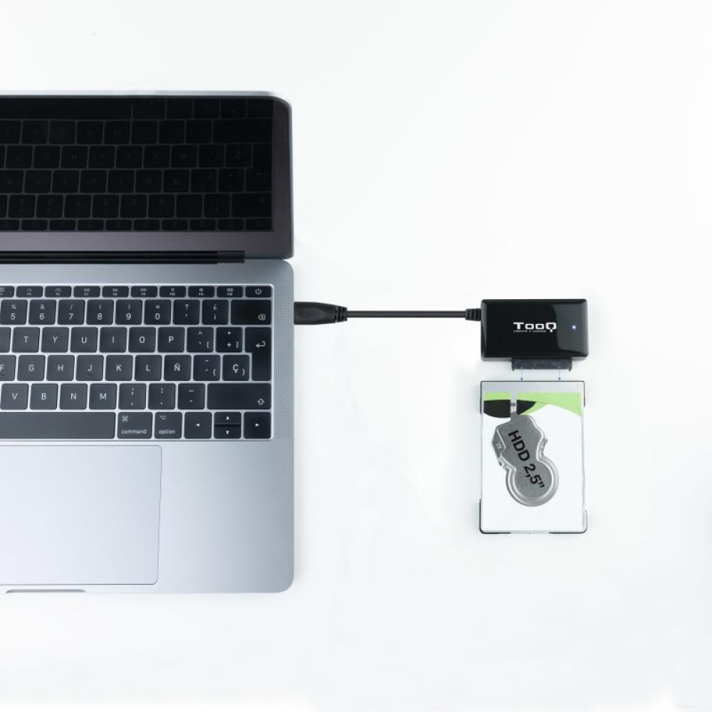 TooQ - TQHDA-01A base de conexión para disco duro USB 3.2 Gen 1 (3.1 Gen 1) Type-A Negro