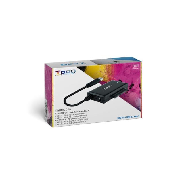 TooQ - TQHDA-01A base de conexión para disco duro USB 3.2 Gen 1 (3.1 Gen 1) Type-A Negro