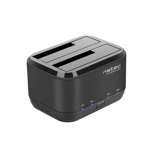 NATEC - Kangaroo Dual USB 3.2 Gen 1 (3.1 Gen 1) Type-A Negro