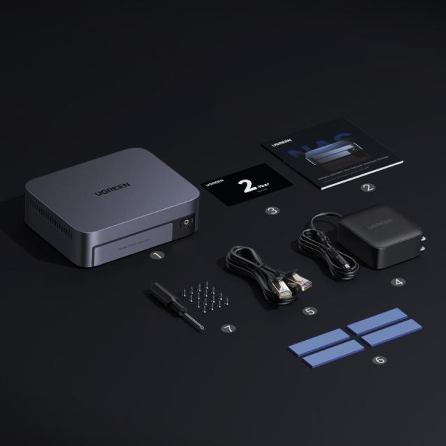 Ugreen - NASync DXP480T Plus NAS System 4-Bay NVMe Escritorio Intel® Core™ i5 i5-1235U 8 GB DDR5 0 TB SSD UGOS Pro