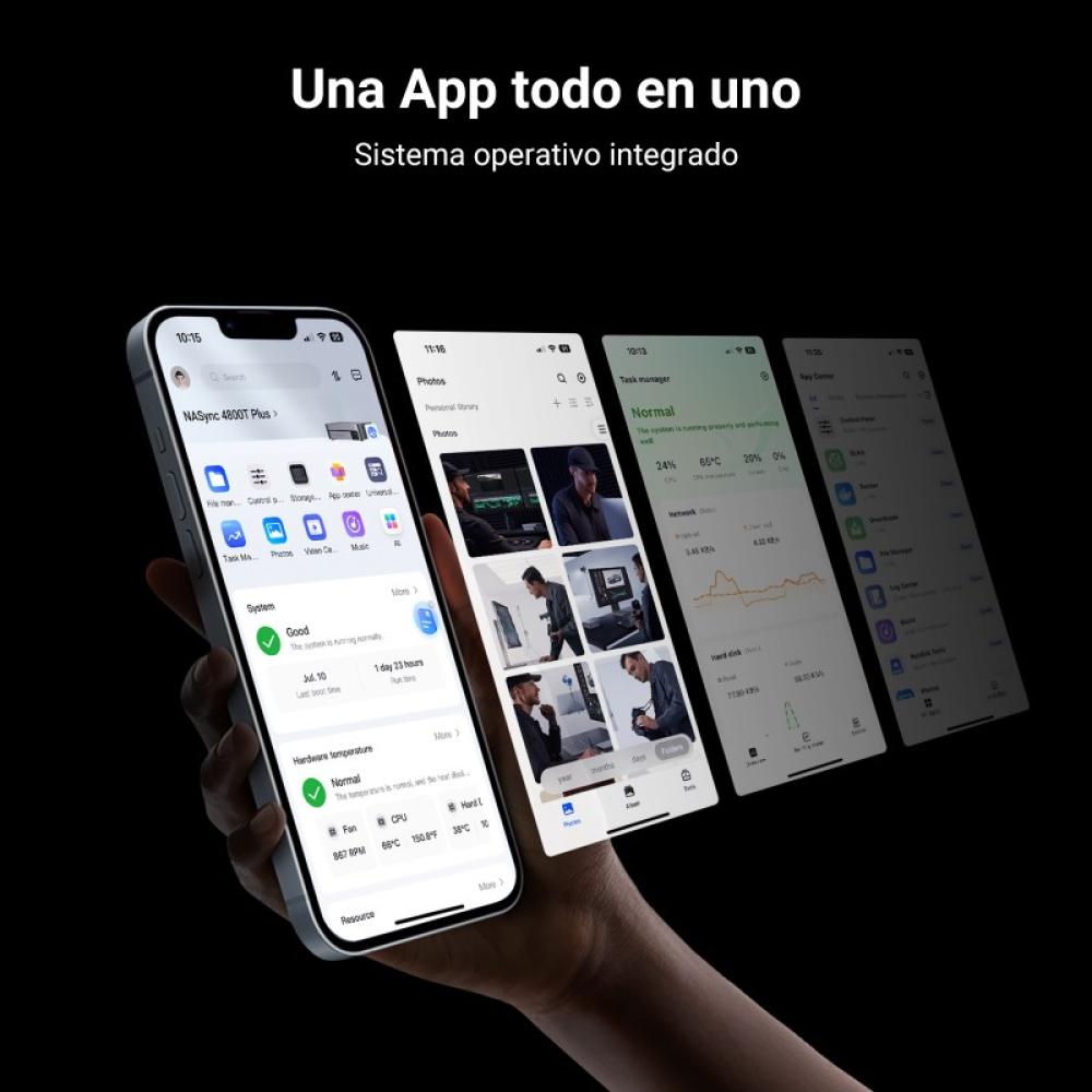 Ugreen - NASync DXP480T Plus NAS System 4-Bay NVMe Escritorio Intel® Core™ i5 i5-1235U 8 GB DDR5 0 TB SSD UGOS Pro