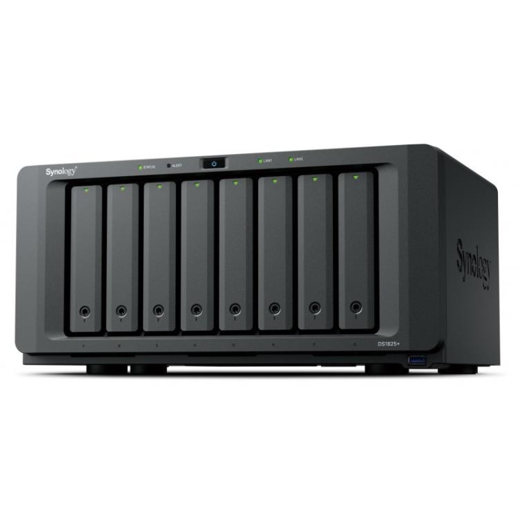 Synology - DiskStation DS1825+ servidor de almacenamiento NAS Ryzen Embedded V1500B 8 GB DDR4 0 TB Negro
