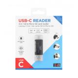 T''nB - TCREAD3IN1 lector de tarjeta USB 3.2 Gen 1 (3.1 Gen 1) Type-C Negro