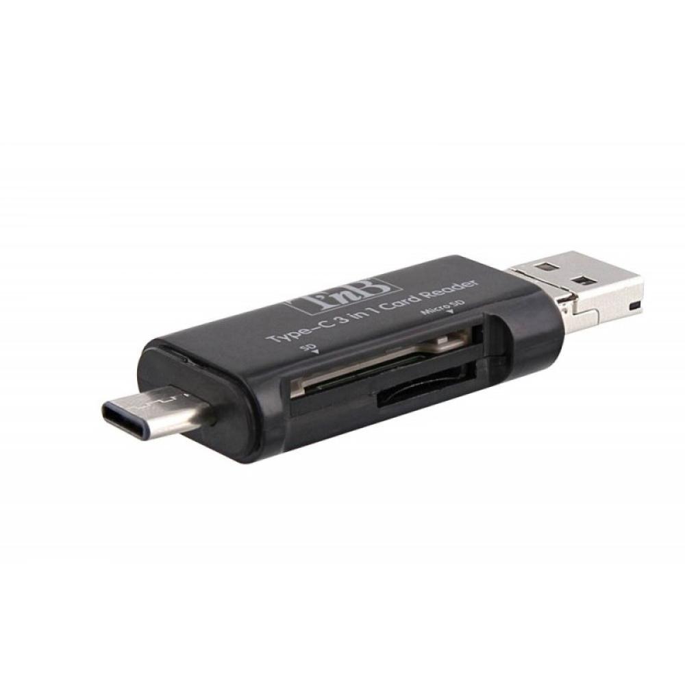 T''nB - TCREAD3IN1 lector de tarjeta USB 3.2 Gen 1 (3.1 Gen 1) Type-C Negro